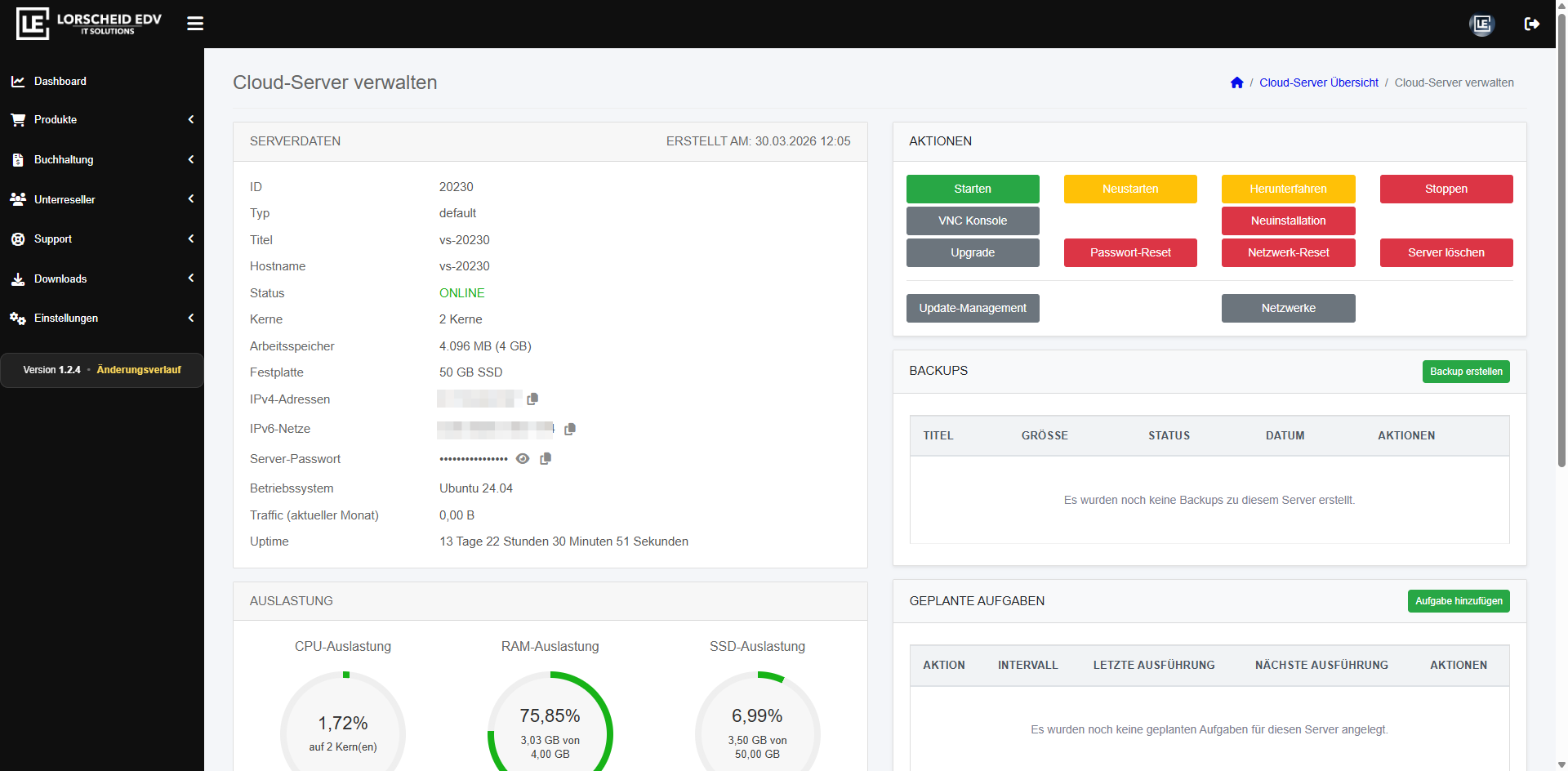 Cloud-Server Details