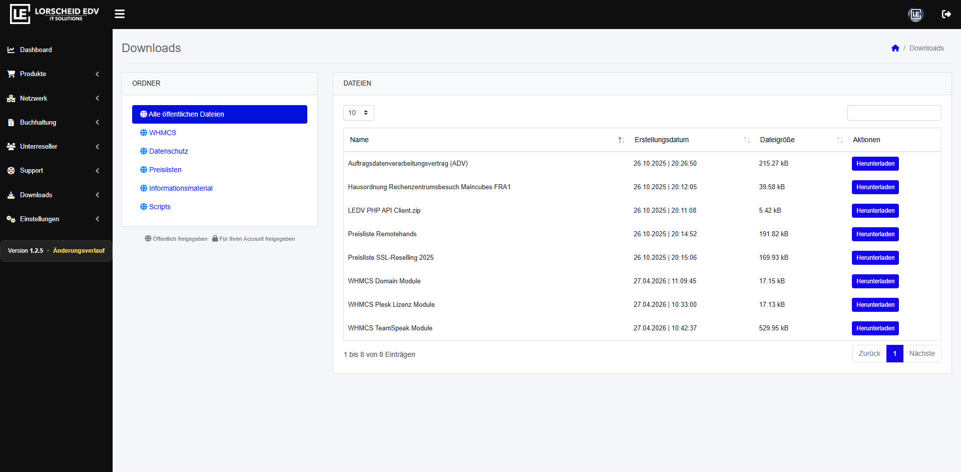 Reseller Interface Screenshot 9