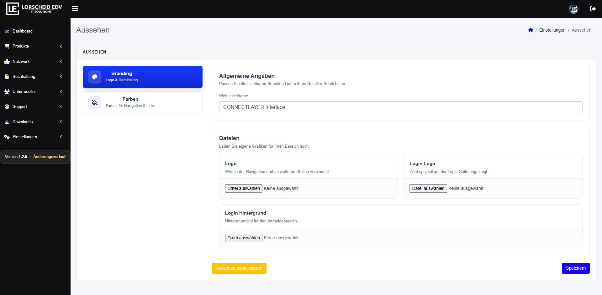 Reseller Interface Screenshot 4